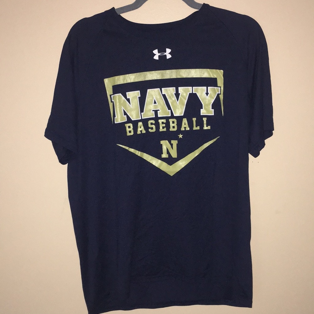 underarmour navy baseball shirt